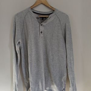 banana republic waffle weave henley long sleeve